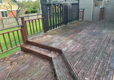 deck before cleaning