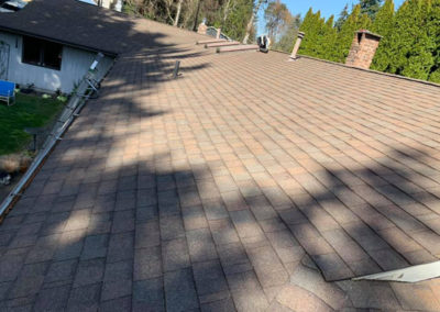 roof after pressure washing