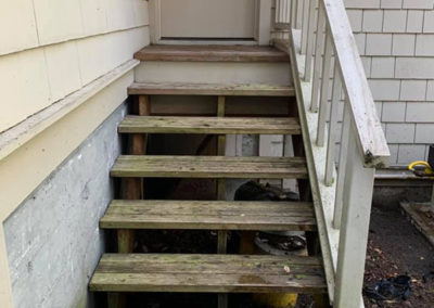stairs before cleaning